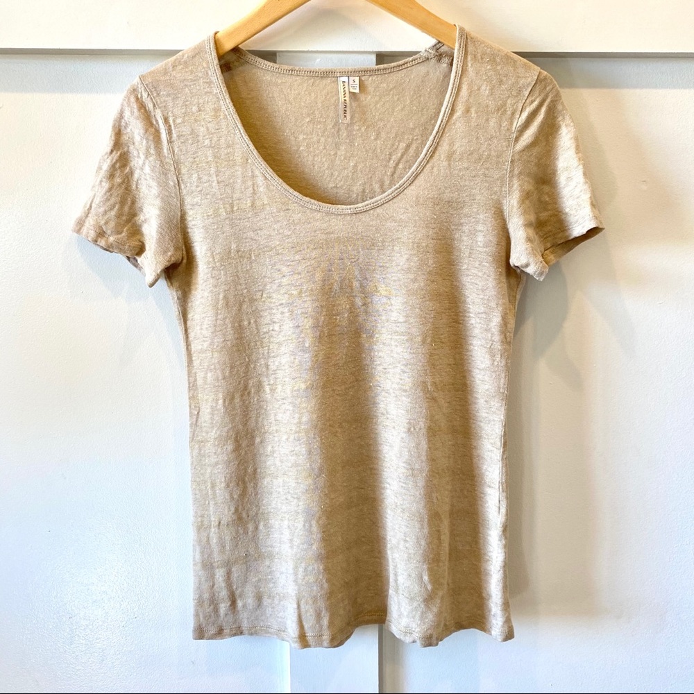 Banana Republic metallic striped tee